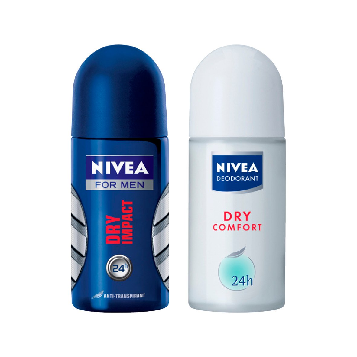 Nivea deodorant roll-on för män och kvinnor, 50ml, anti-transpirant och torr komfort, 24 timmars skydd