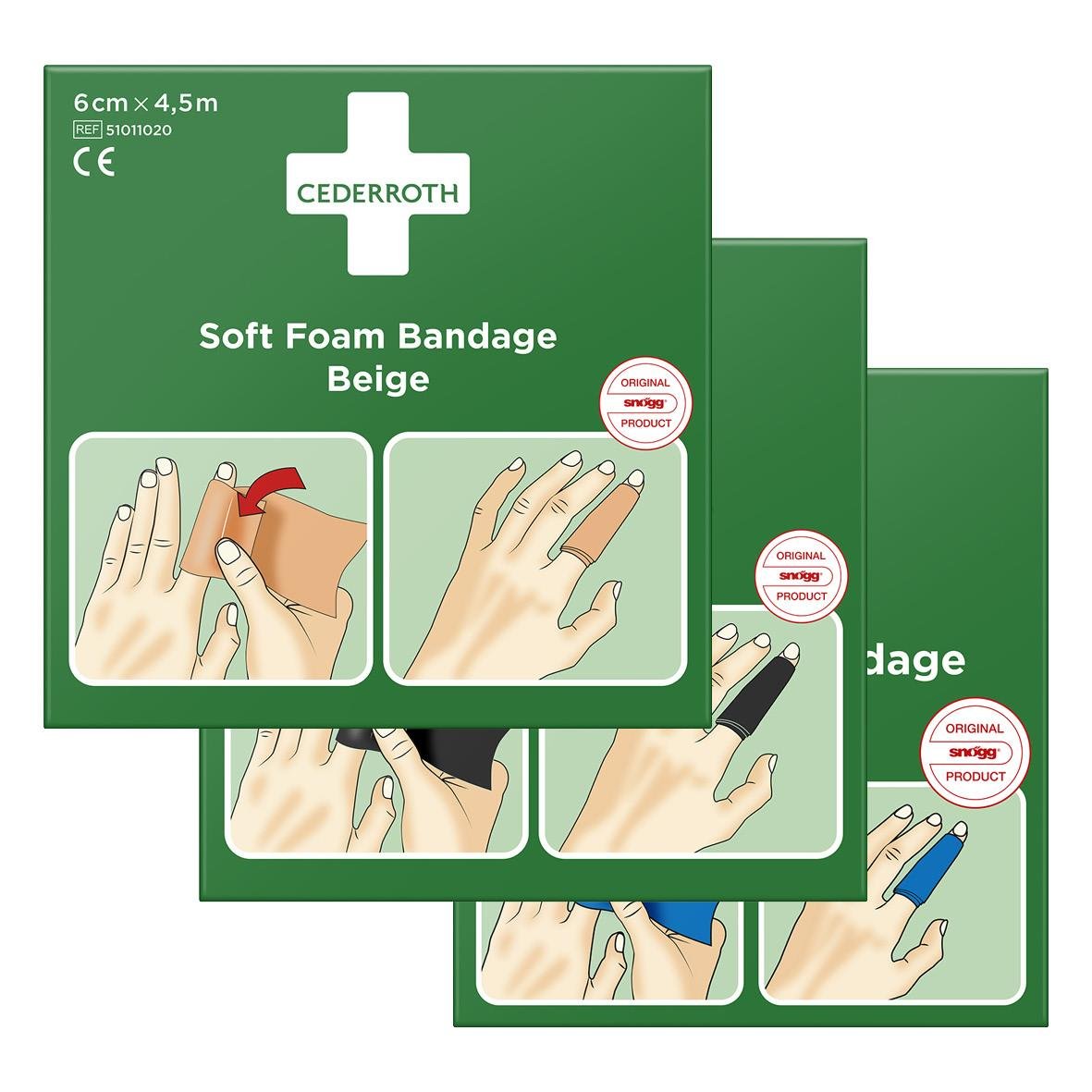 Soft Foam Bandage Cederroth Blå 6cmx4,5m 51500227_2