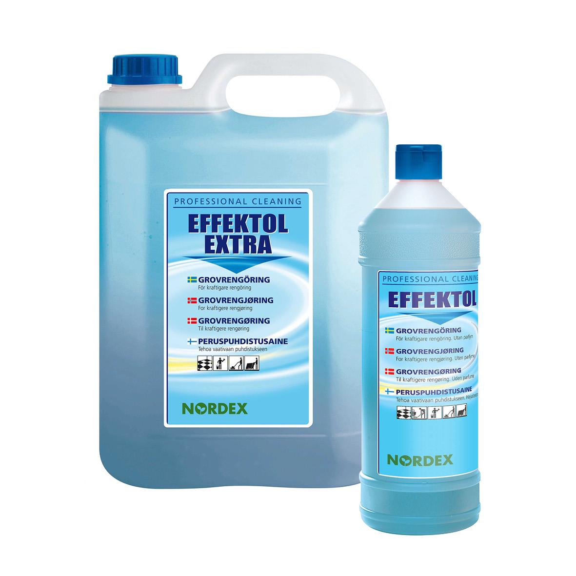 Grovrent Nordex Effektol Extra parfymerad i stor och liten flaska