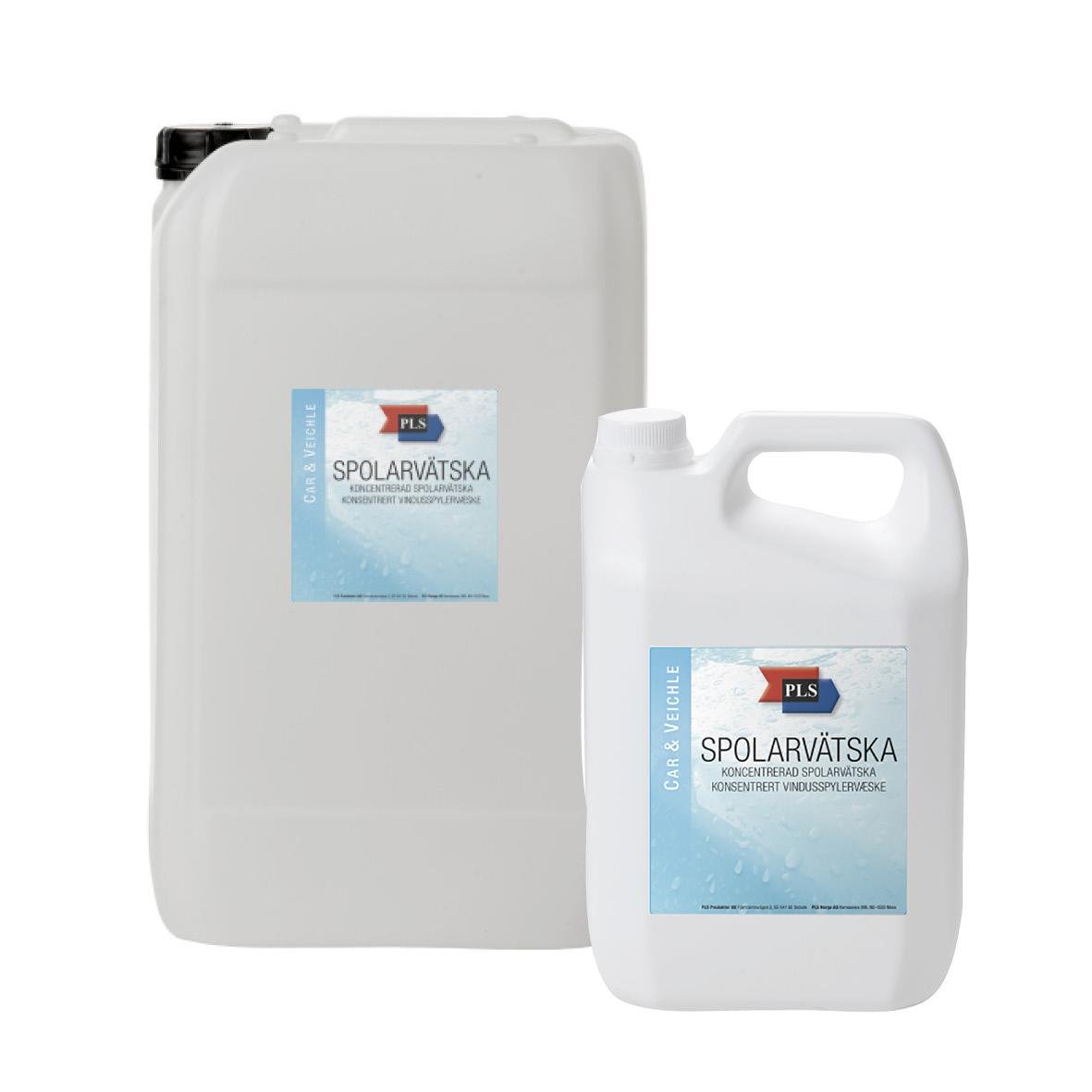 Spolarvätska PLS Koncentrat i stor och liten behållare