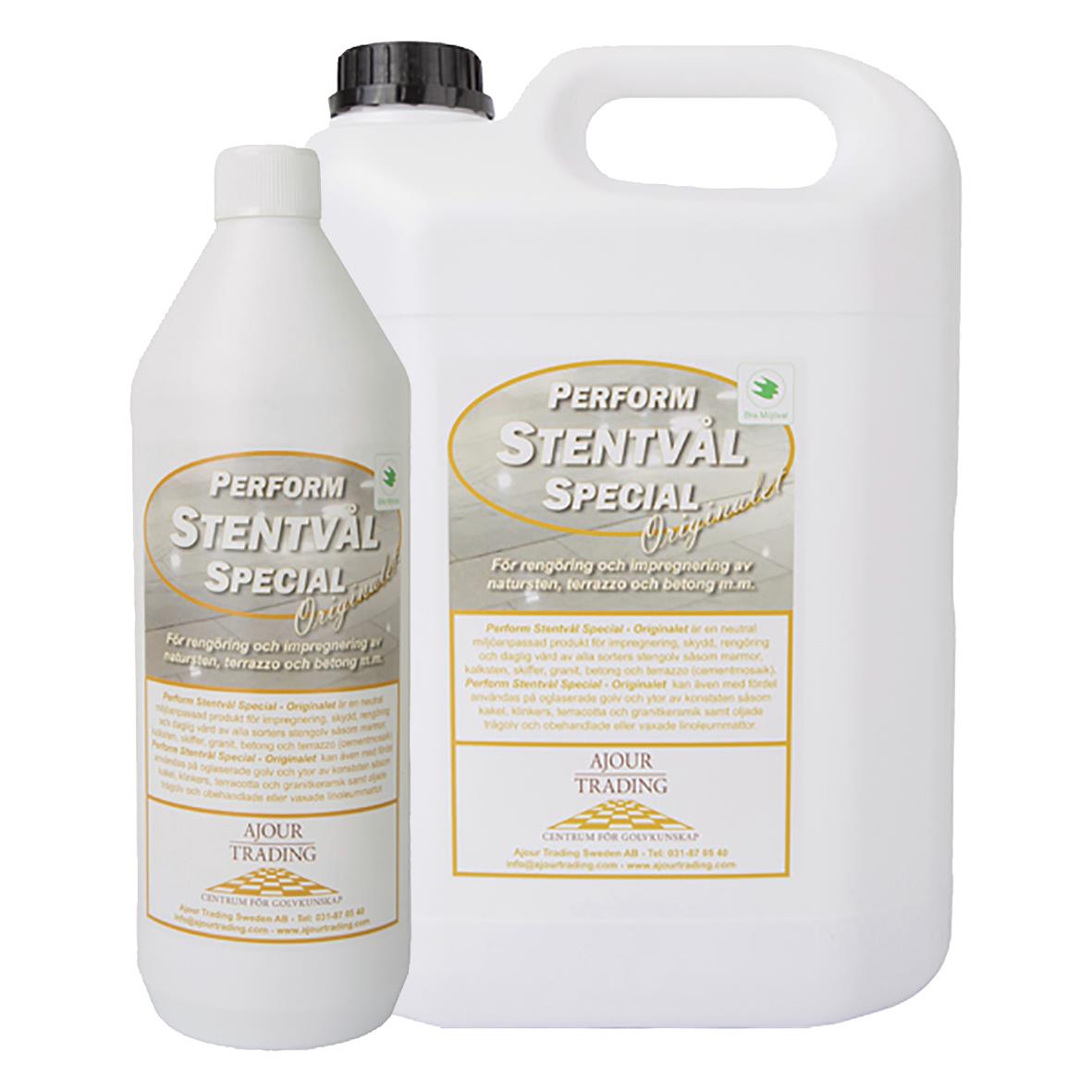 Golvrengöring Perform Stentvål Special Parfymerad i stor behållare och liten flaska