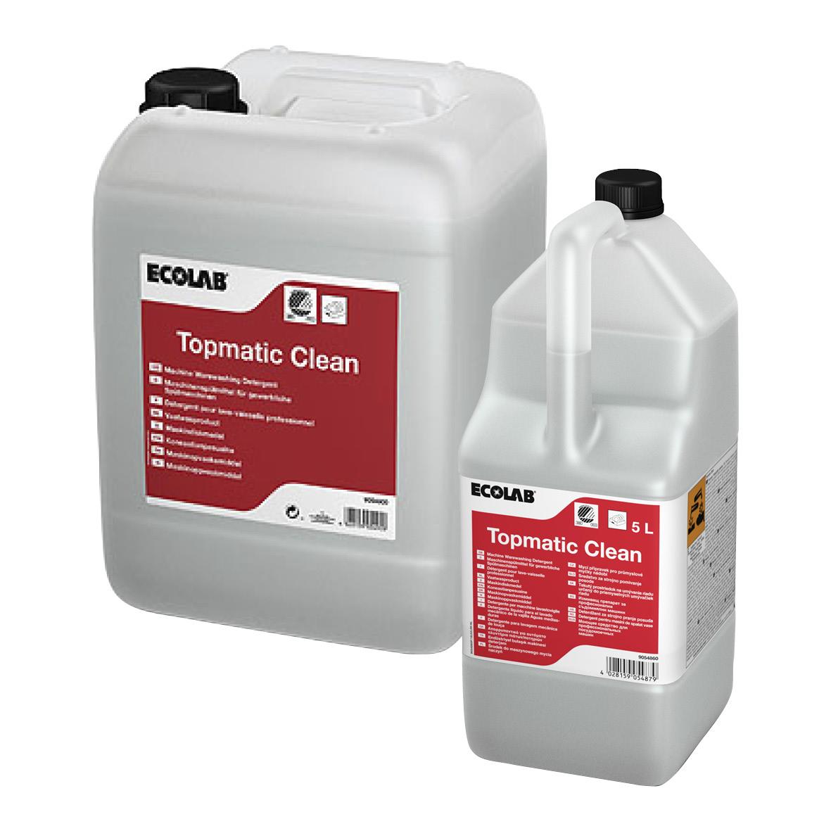 Ecolab Topmatic Clean maskindiskmedel i stor och liten behållare