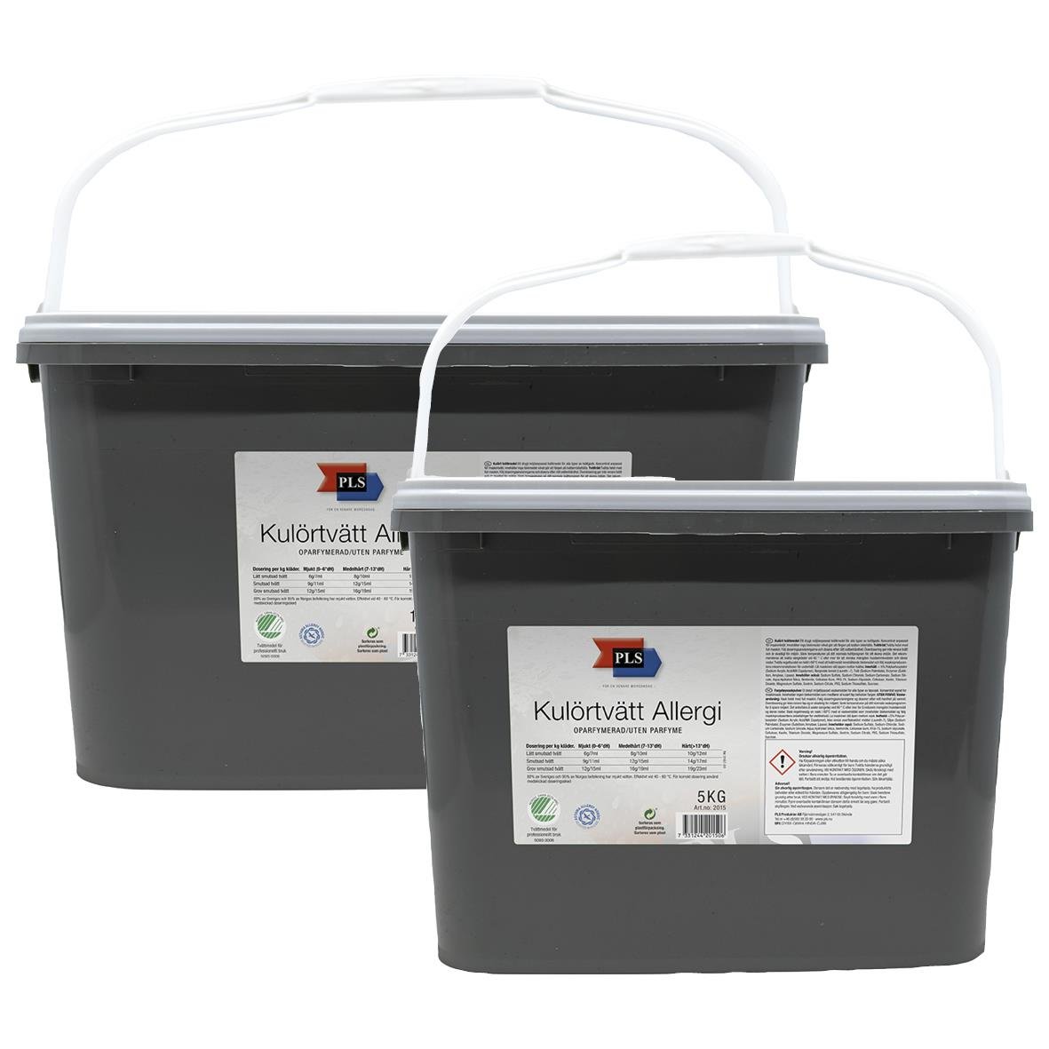 Tvättmedel PLS Color Wash Sensitive Oparfymerad i två stora behållare