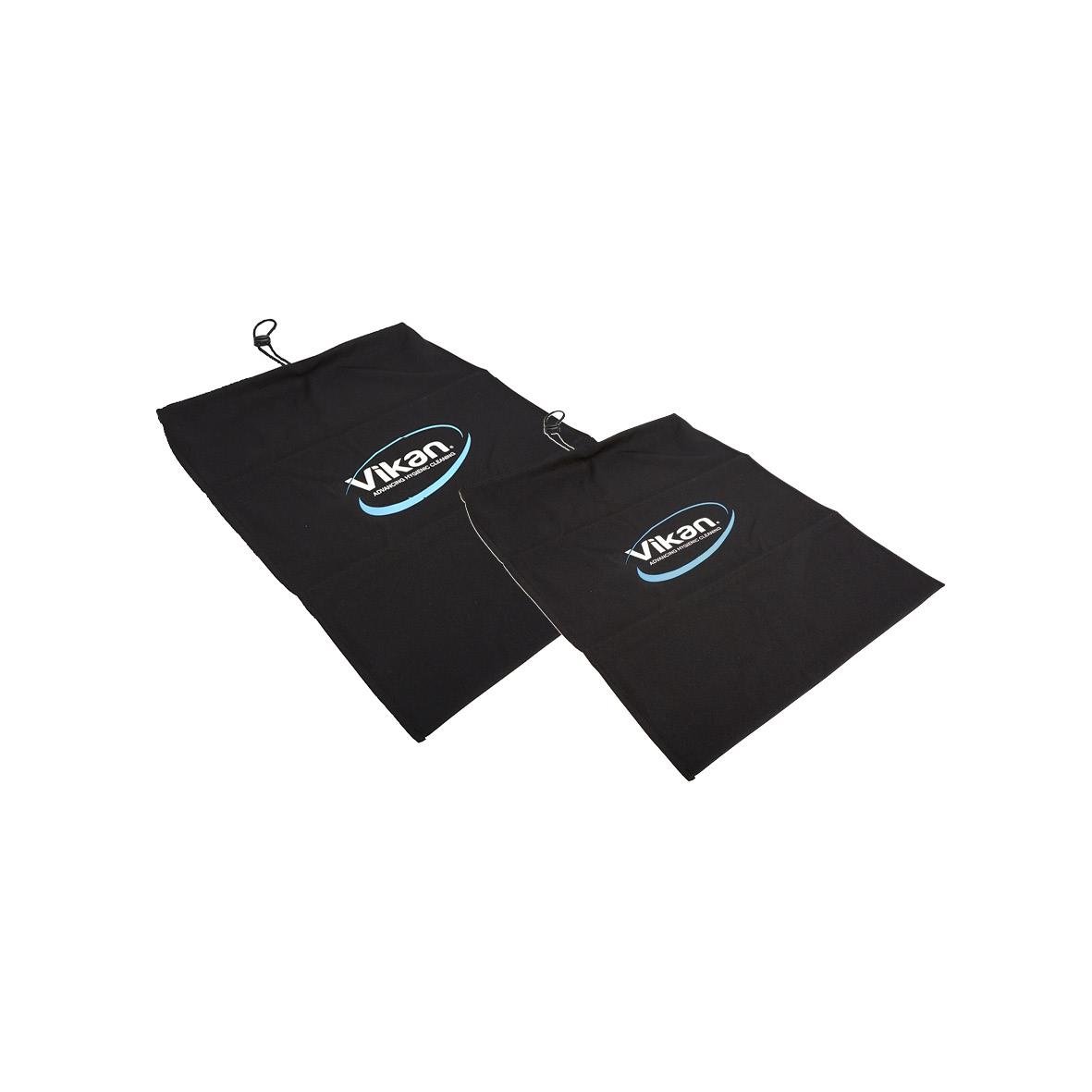 Tvättsäck Vikan svart i två storlekar med dragkedja och Vikan-logga