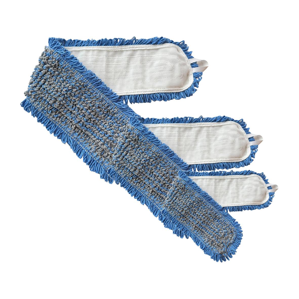 Kombimopp Activa med blå och grå mikrofiber, används för golvrengöring och moppning