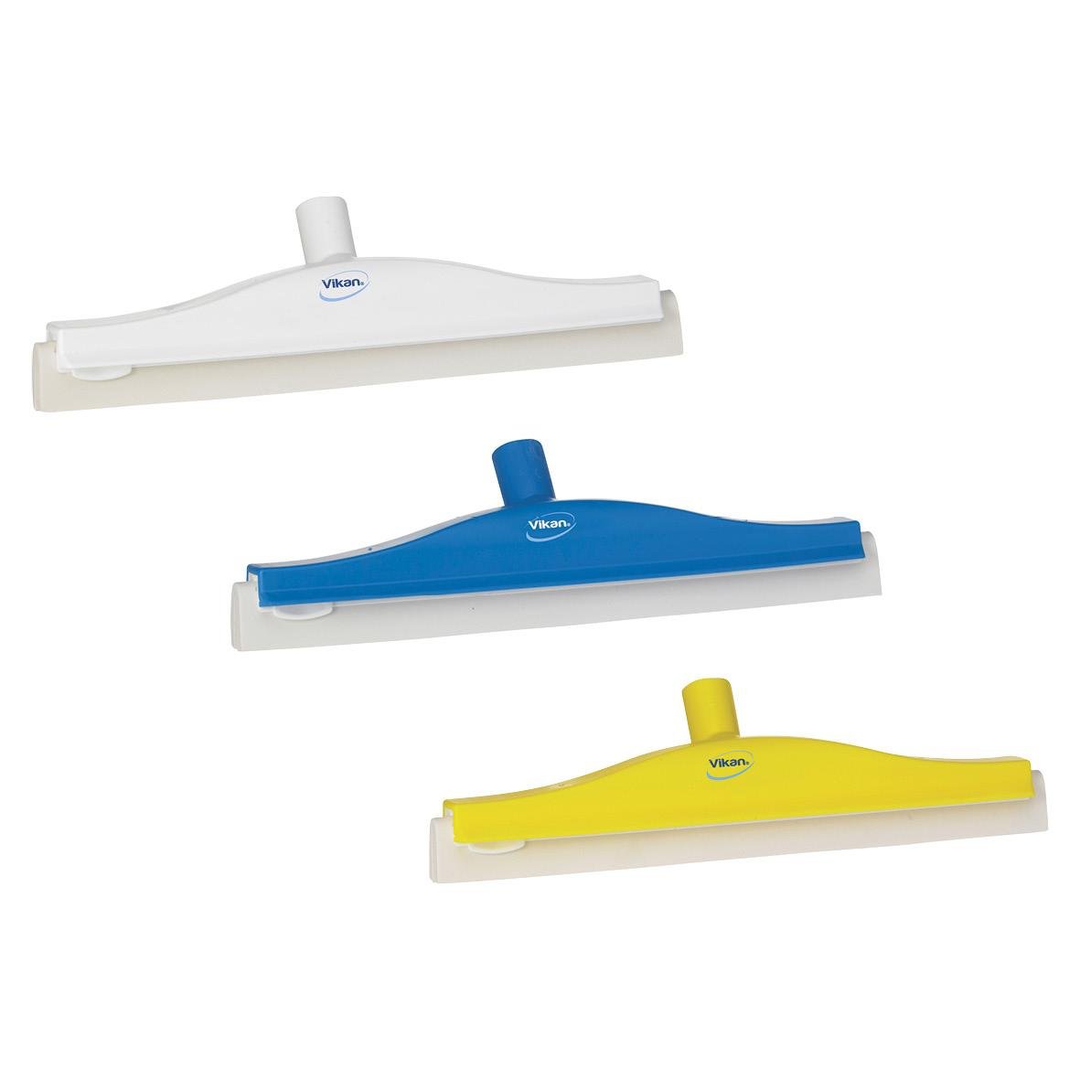 Golvskrapa Vikan med utbyteskasett i tre färger: vit, blå och gul, 400mm