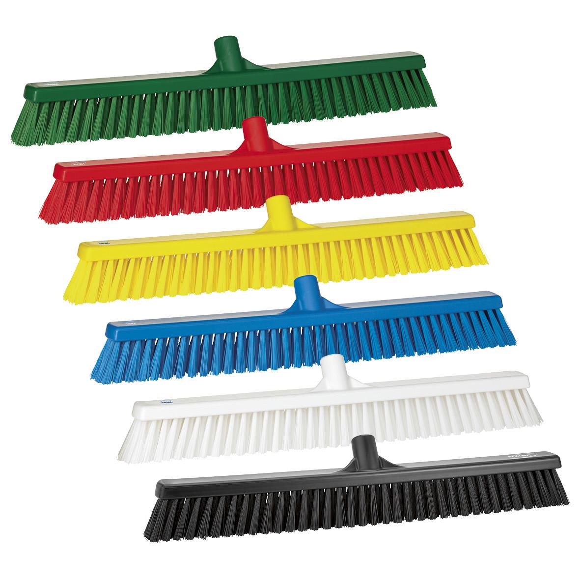 Sopborste Vikan Mjuk/Hård 610mm i grönt, rött, gult, blått, vitt och svart