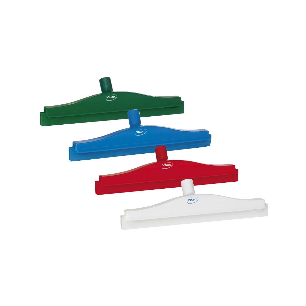 Golvskrapa Vikan Hygien med vridbar huvud och utbyteskasett, 405 mm, i grönt, blått, rött och vitt