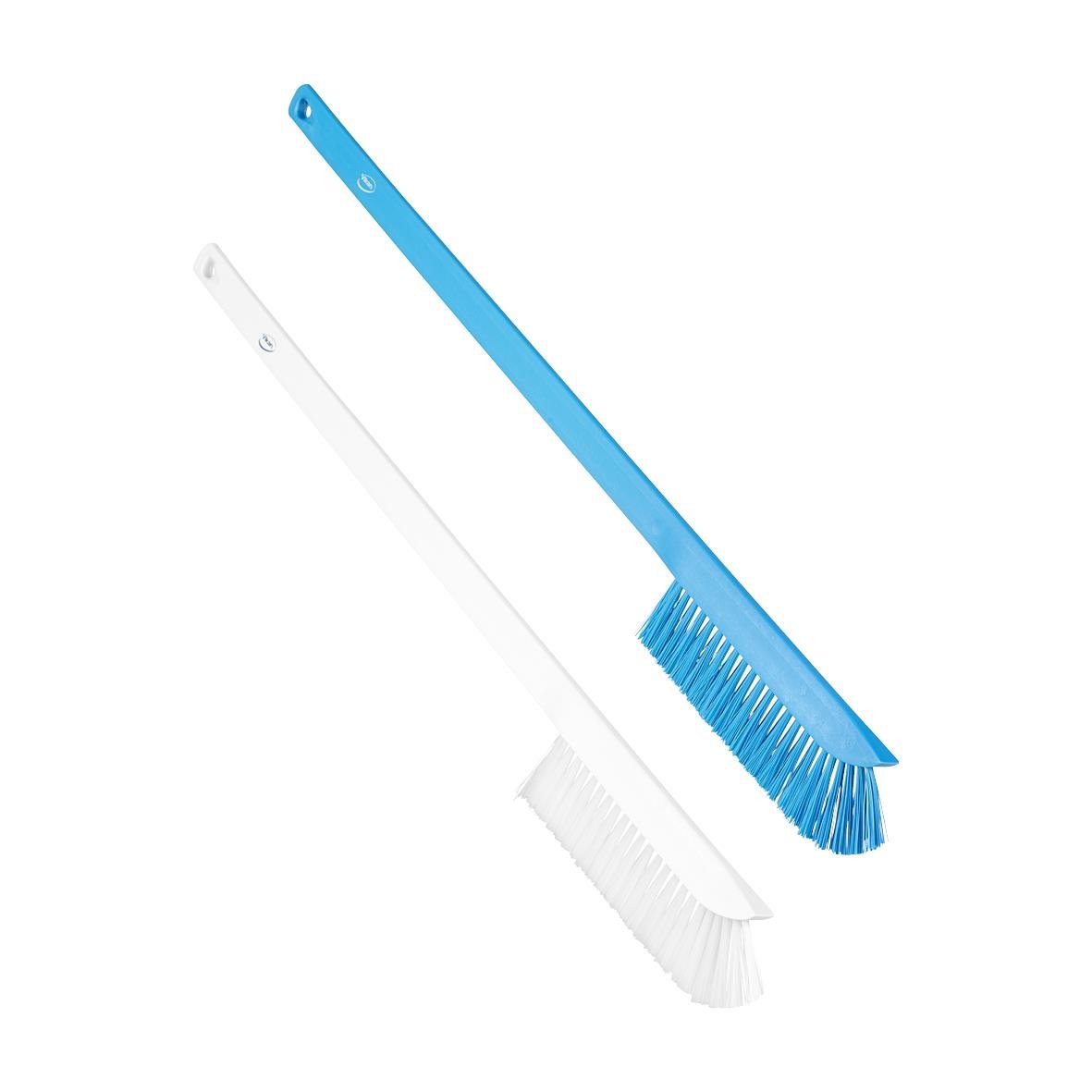 Tvättborste Vikan Ultrasmal med långt skaft, blå och vit, 600 mm