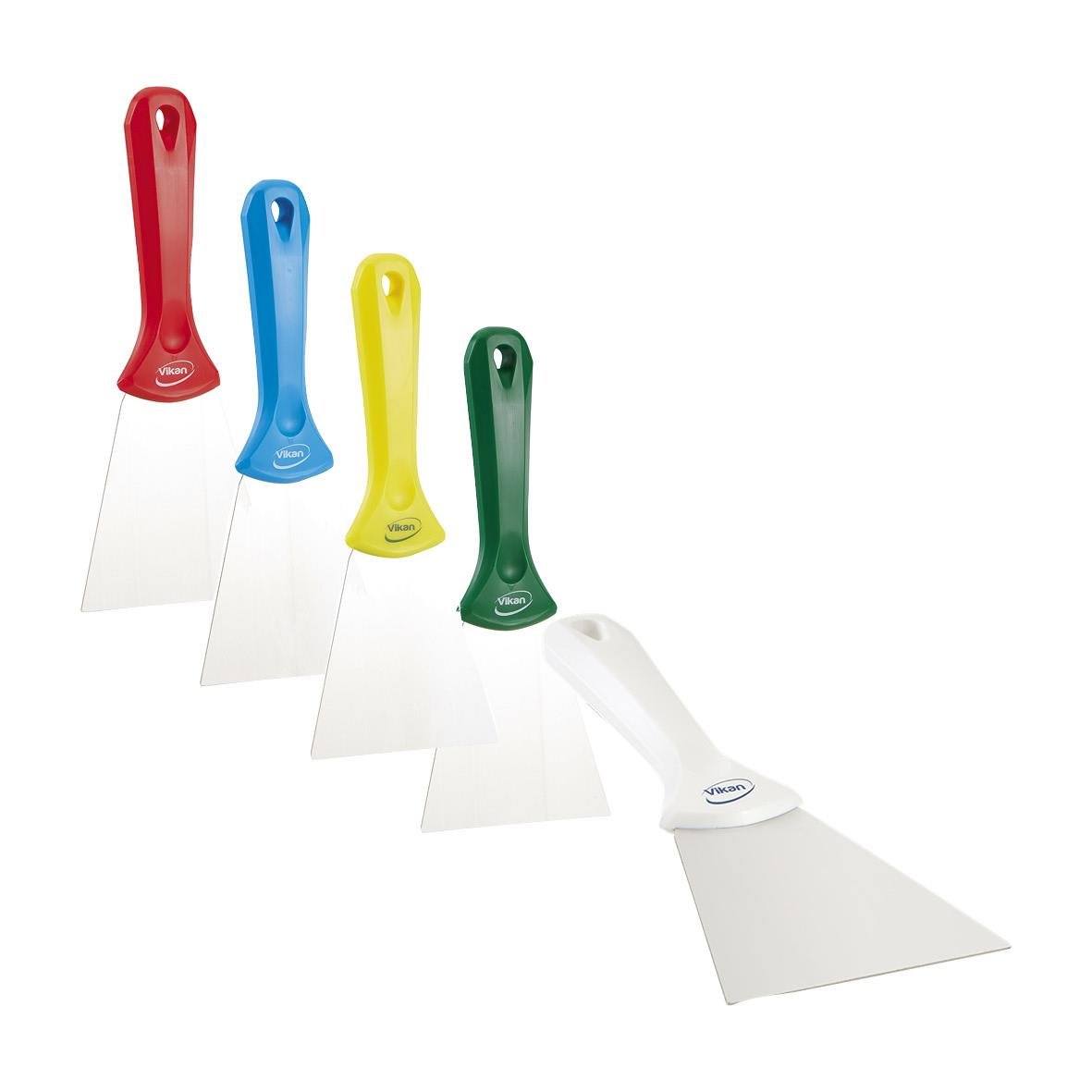 Handskrapa Vikan rostfri 100mm med olika färgade handtag