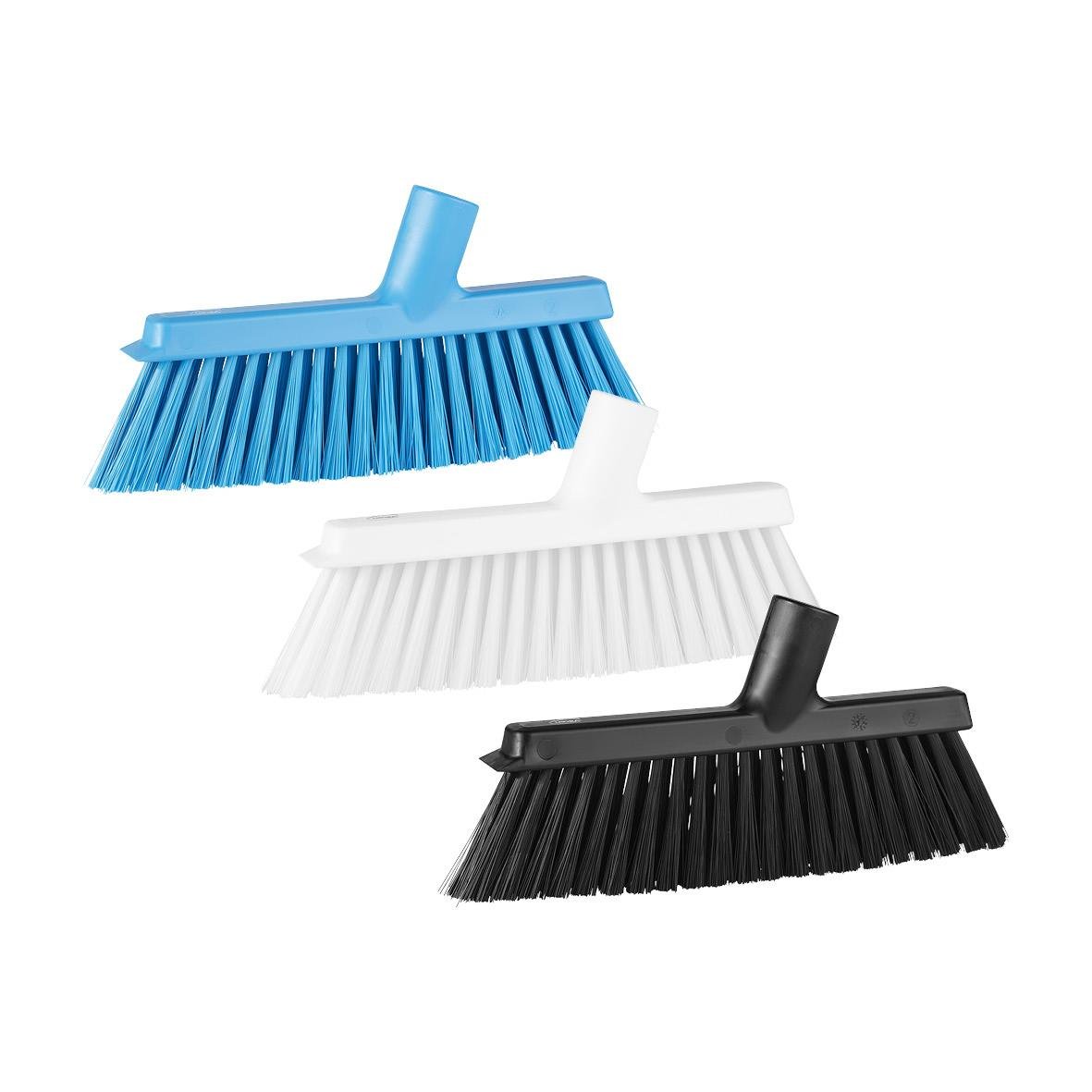 Sopborste Vikan Medium 250mm i blå, vit och svart färg