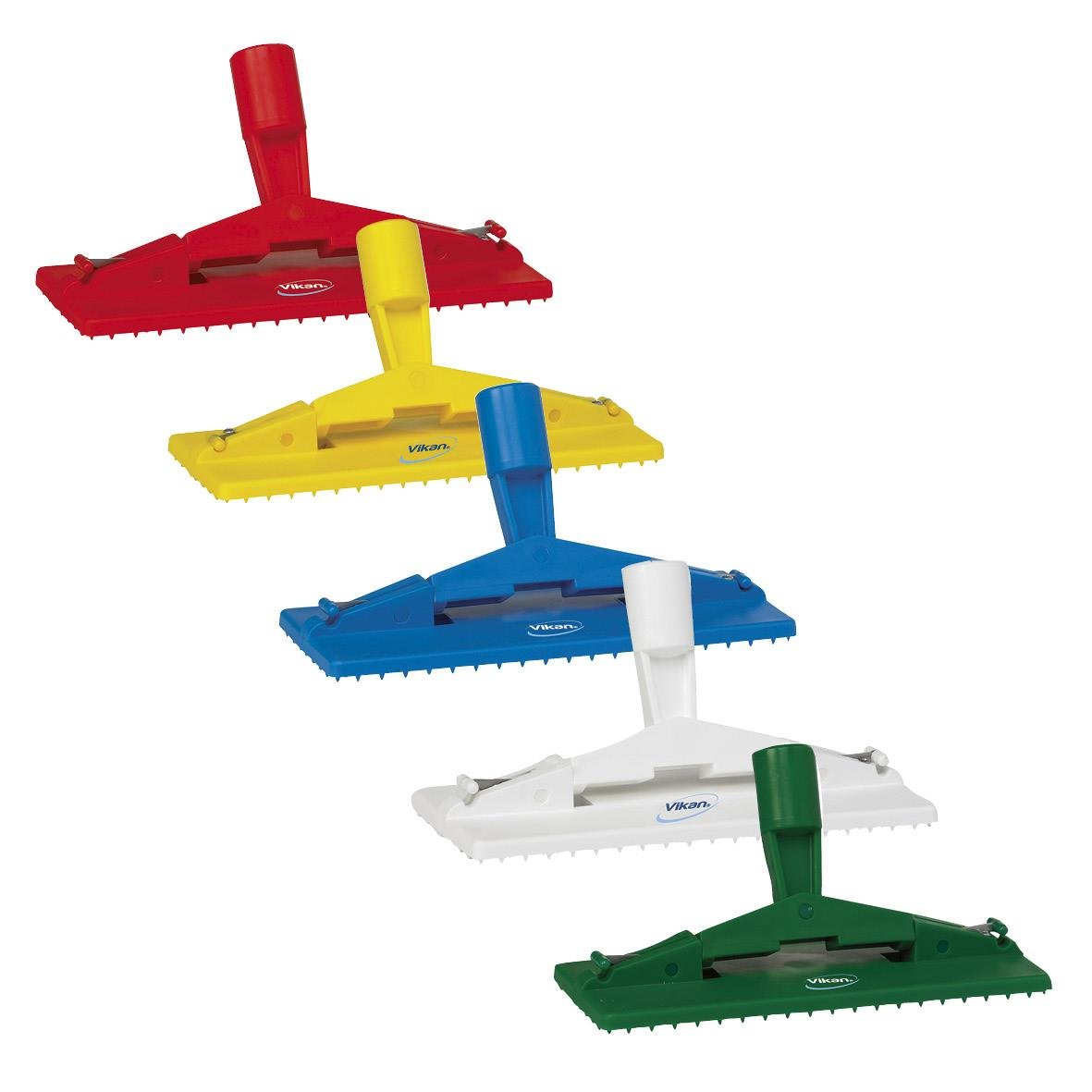 Skurblockshållare Vikan för skaft, finns i rött, gult, blått, vitt och grönt, mått 9,5x23cm