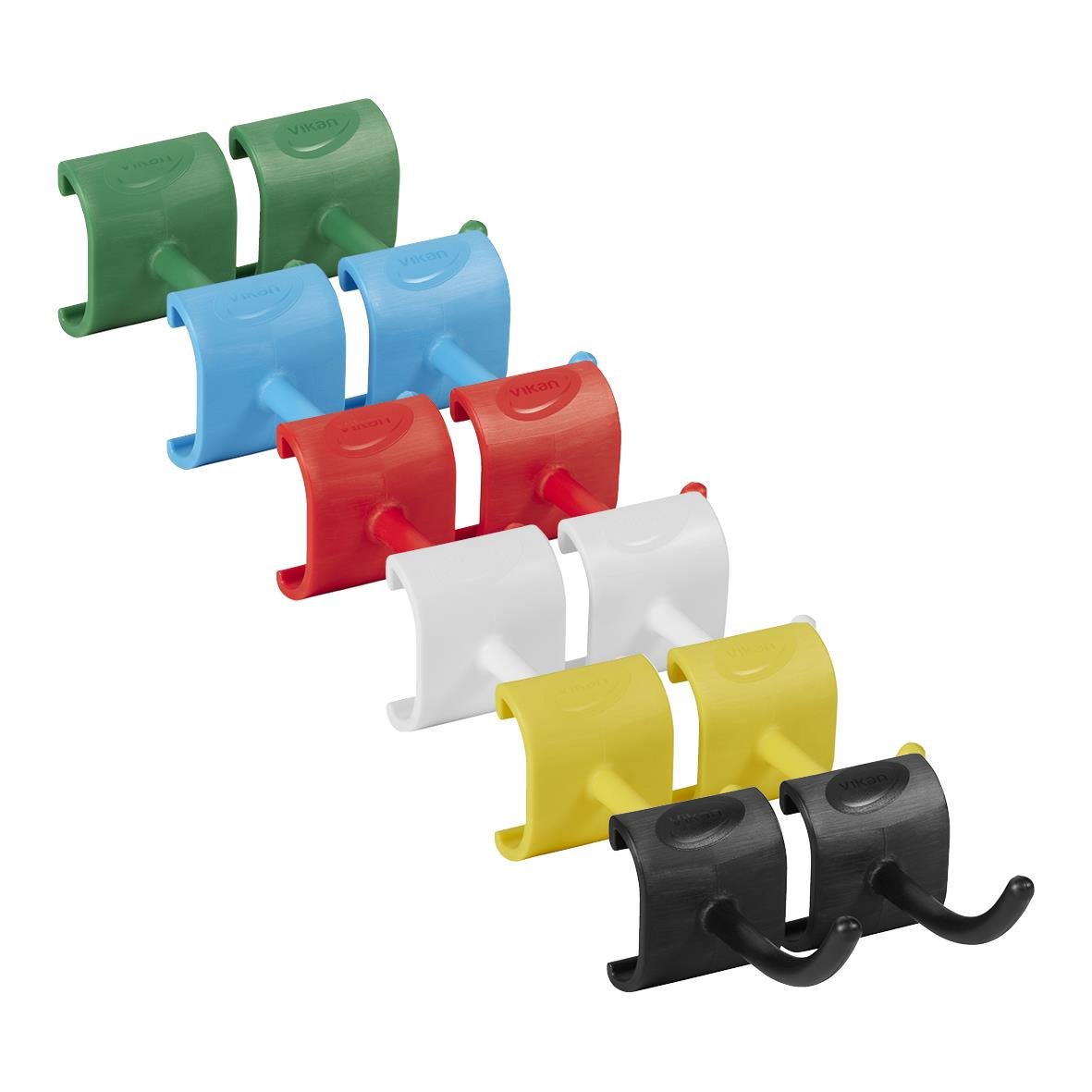 Krok Vikan till hyllor och rengöringsstationer i grönt, blått, rött, vitt, gult och svart, 90mm