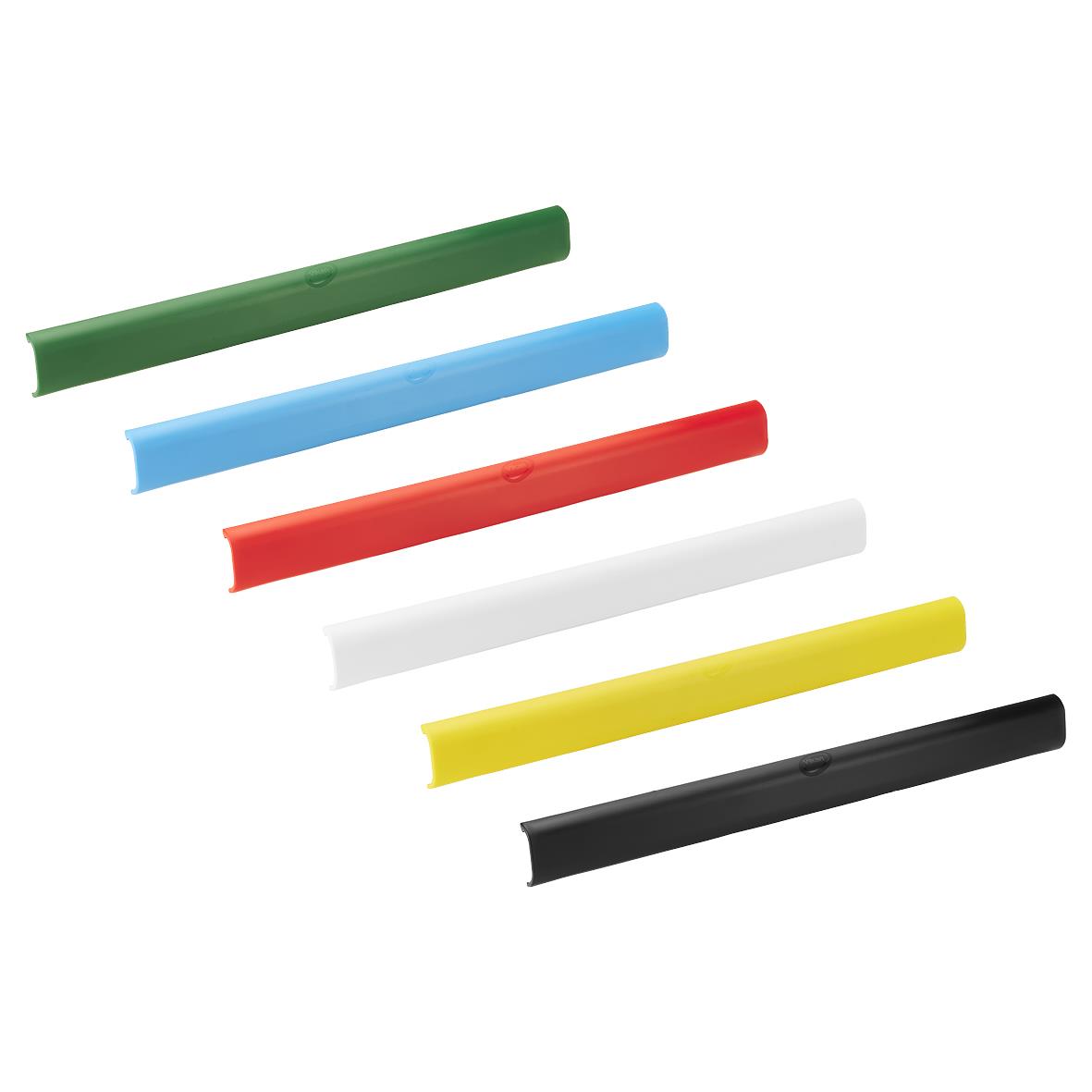 Färgglada rengöringsstationer i grönt, blått, rött, vitt, gult och svart, 420mm långa