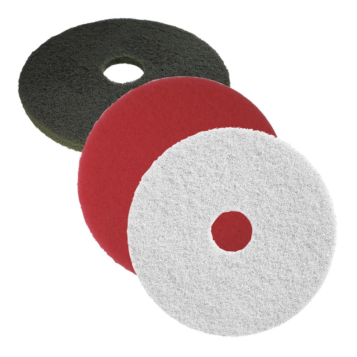 Skurrondell 3M Economy 15 tum/380 mm med tre olika färgade sliprondeller