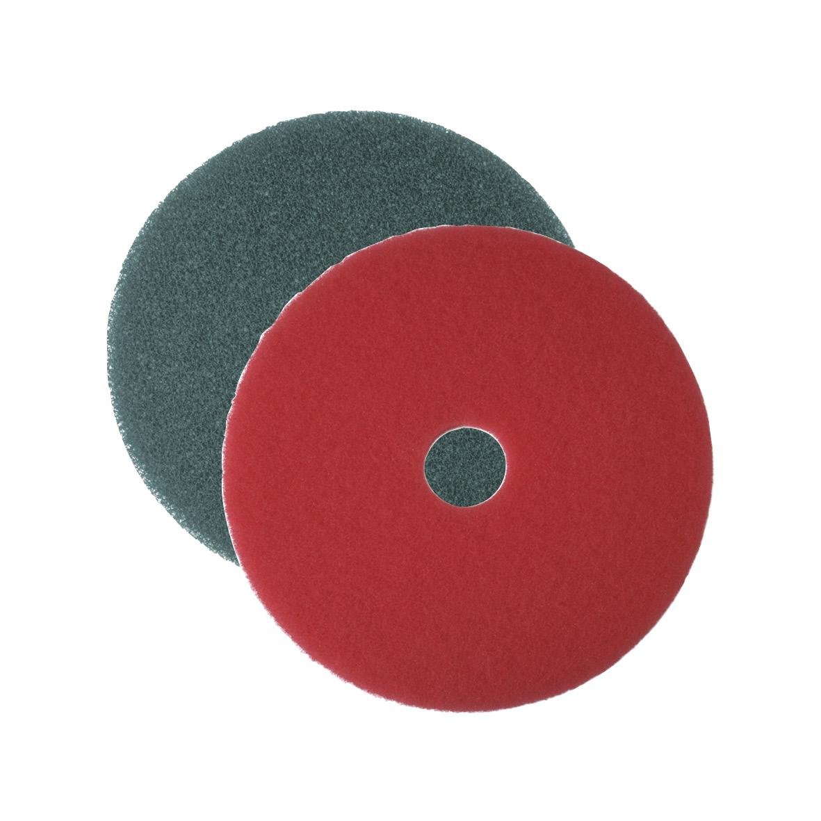 Skurrondell 3M Economy 18 tum/460 mm, två poleringsskivor, en grå och en röd