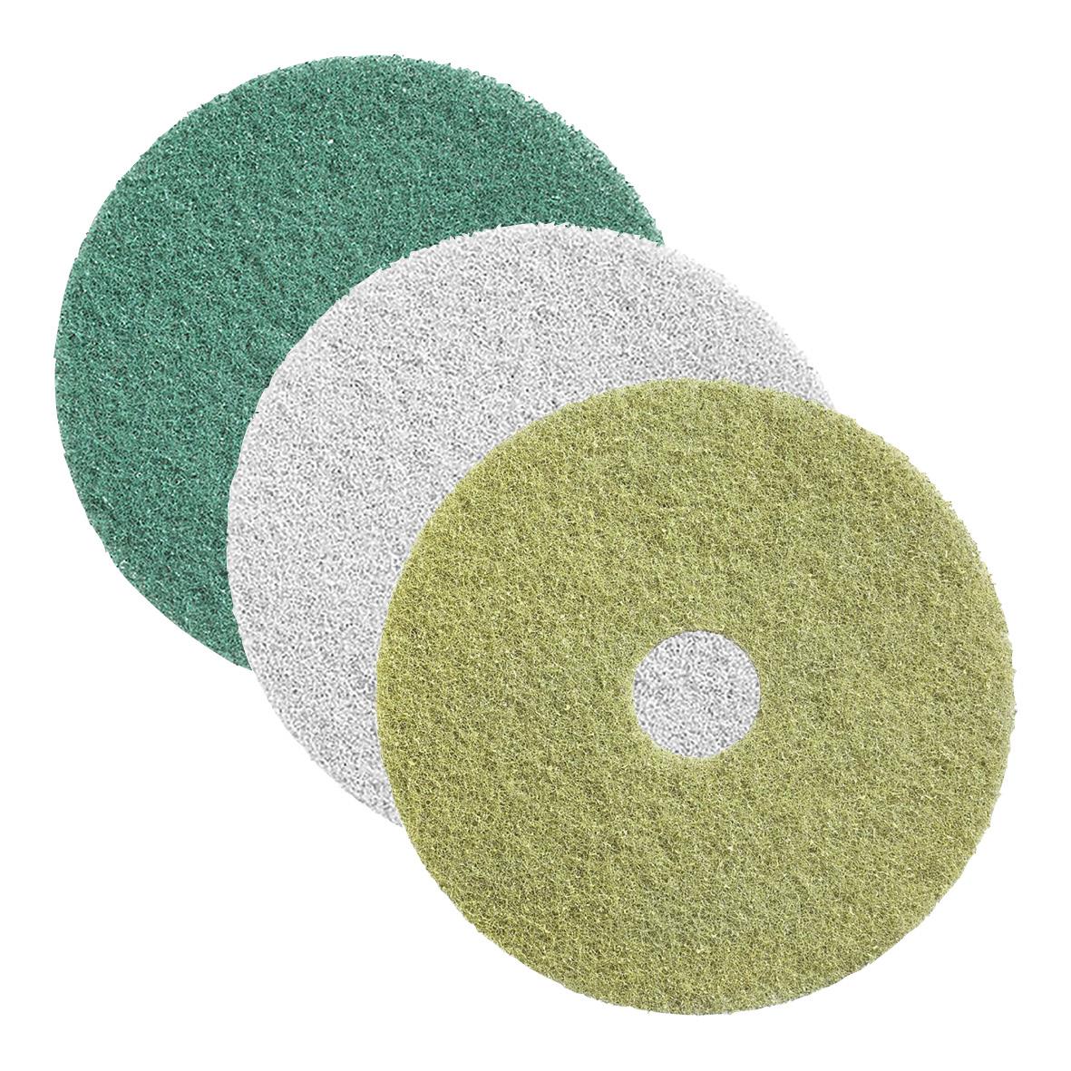 Skurrondell Twister Diamant 6 tum/152 mm i grönt, vitt och gult, slipande skivor
