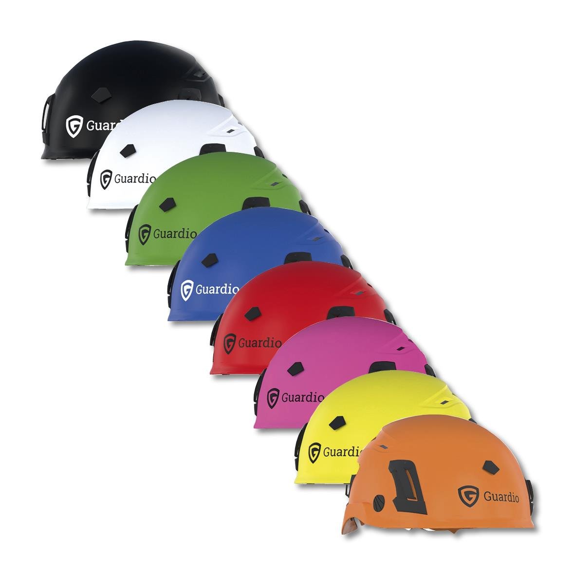 Skyddshjälmar Guardio Armet i olika färger: svart, vitt, grönt, blått, rött, rosa, gult och orange