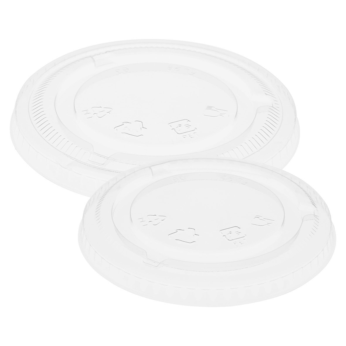 Två vita lock utan kryss för Duni Crystal tallrikar