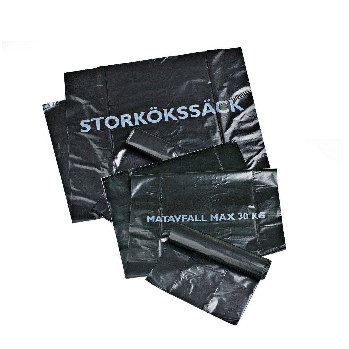 Stor soppåse för matavfall Max 30 kg i svart plast