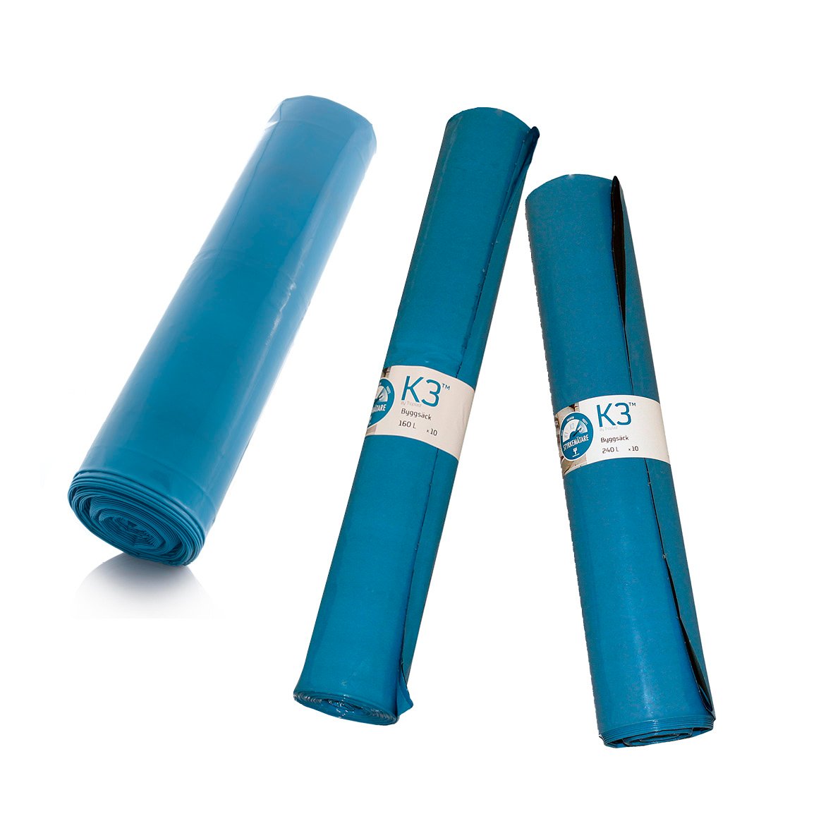 Blå sopsäck K3 Pro Coex LLD 800x1250mm i tre rullar