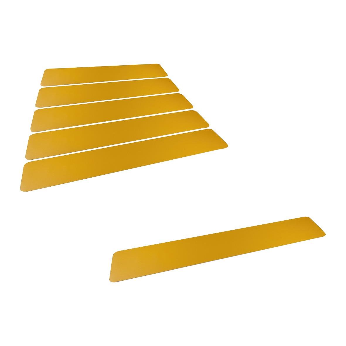 Golvmarkering för övergångsställe i gul färg, 200 cm lång, bestående av flera delar