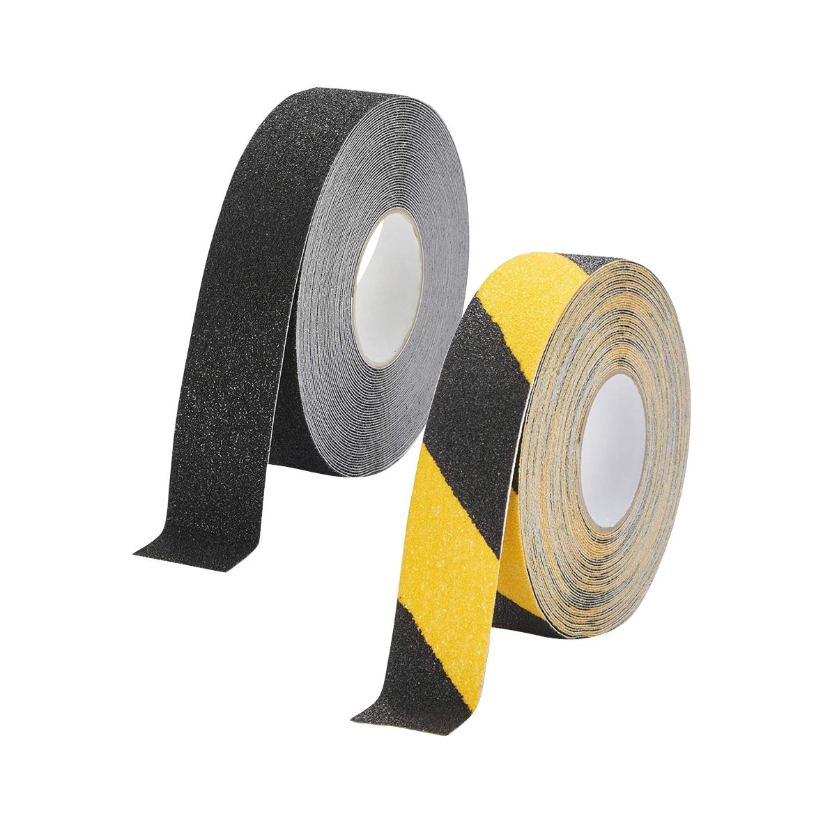 Halkskyddstejp Durable Duraline Grip+ 50mm i svart och gul med svart och gul rand