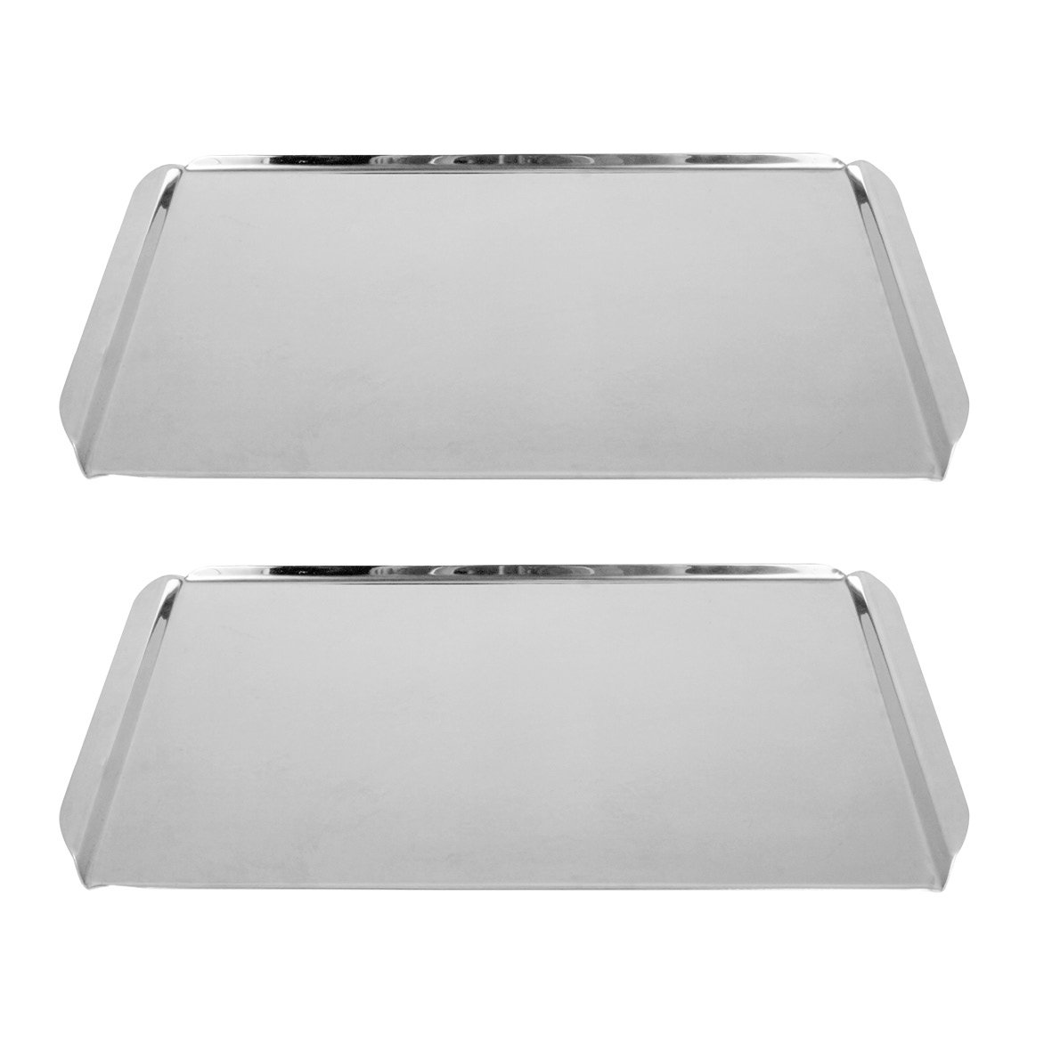 Rostfritt planksteksunderlägg i två delar för servering eller förvaring