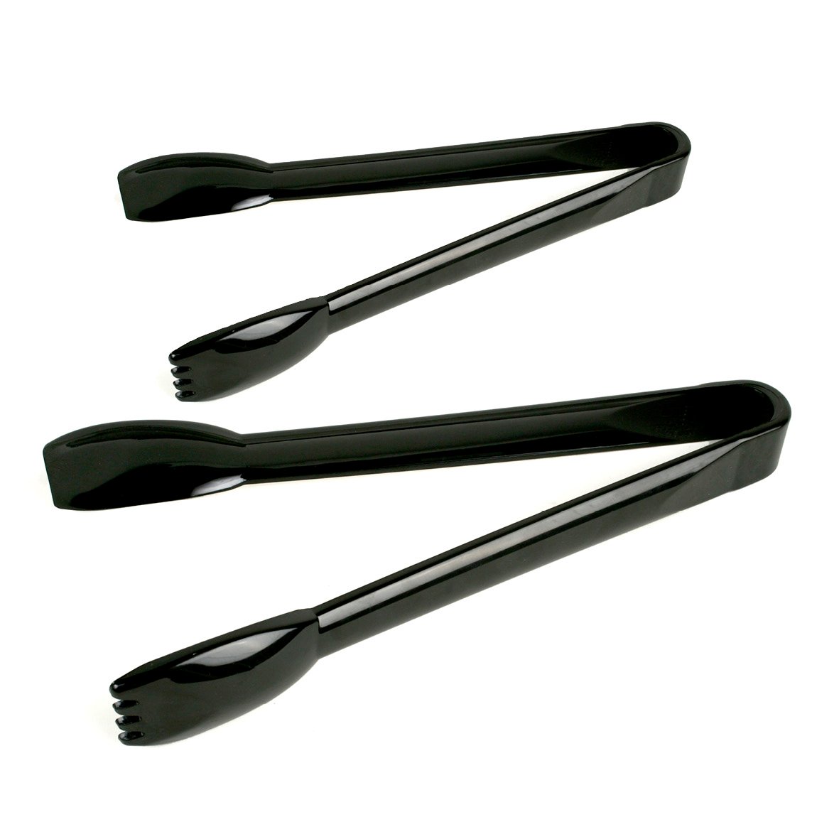 Svart salladstång av polykarbonat med handtag