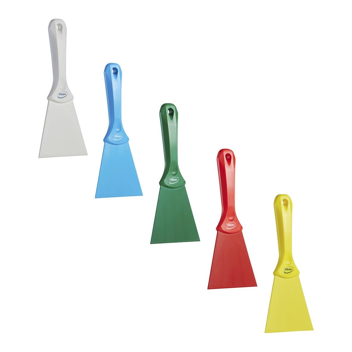 Handskrapa Vikan Nylon 100mm i olika färger: vit, blå, grön, röd och gul