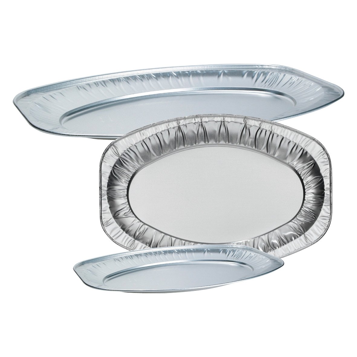 Uppläggningsfat i aluminium, 545x360mm, tre olika storlekar