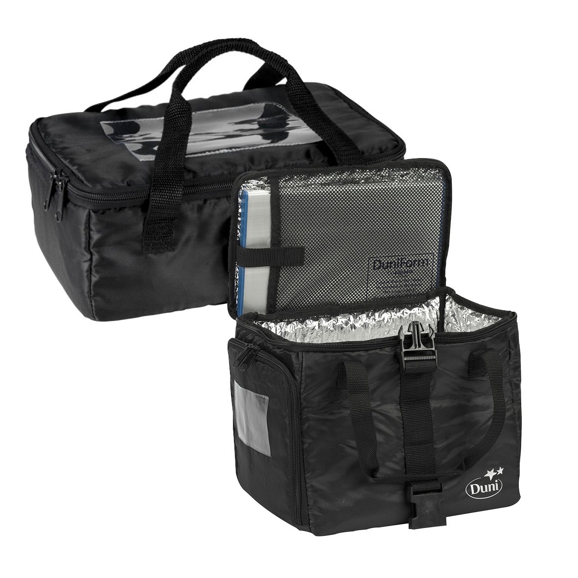 Termoväska Duni Duniform med spänne och handtag, svart med flera fack