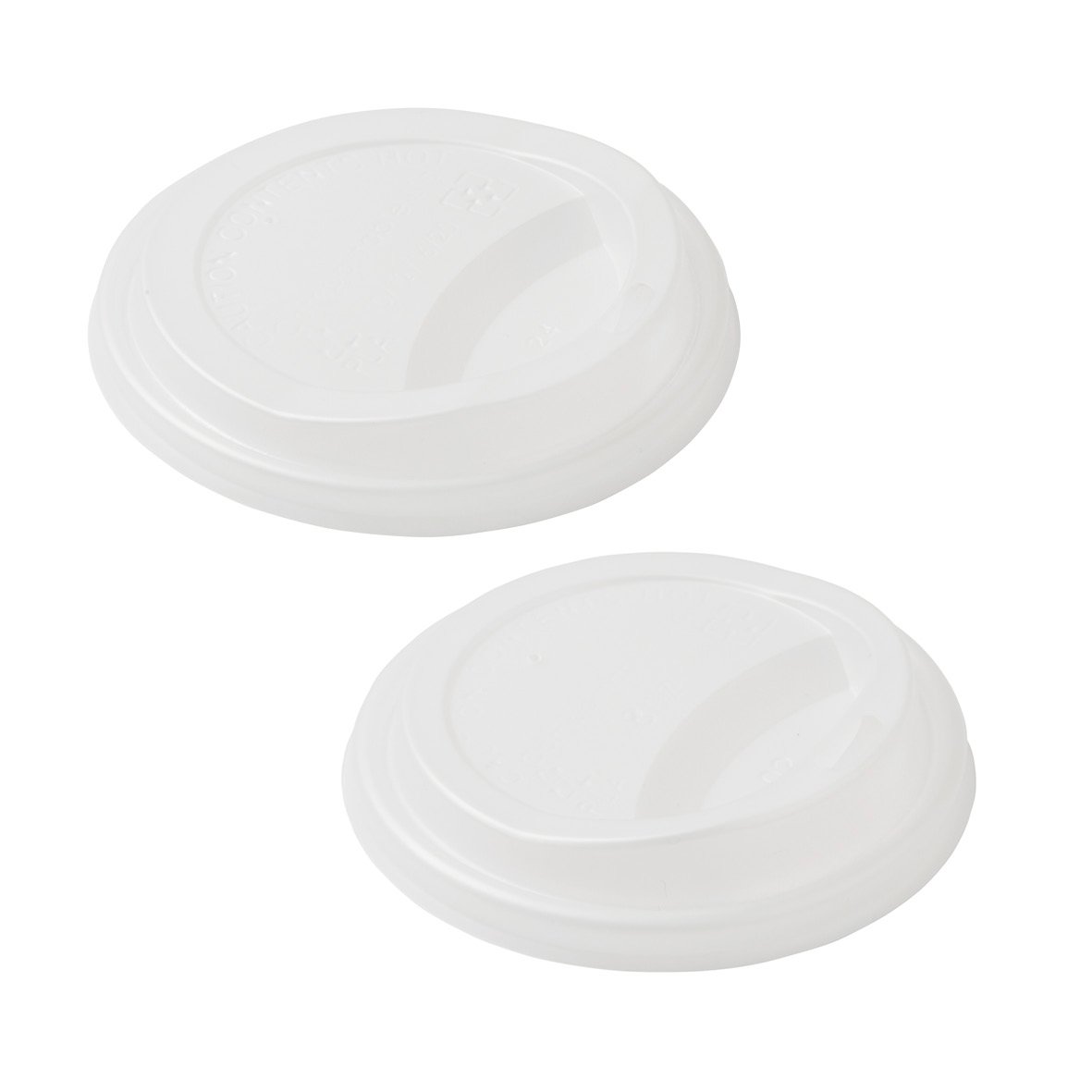 Två vita pappersmuggar lockar till Duni CPLA 18/24cl