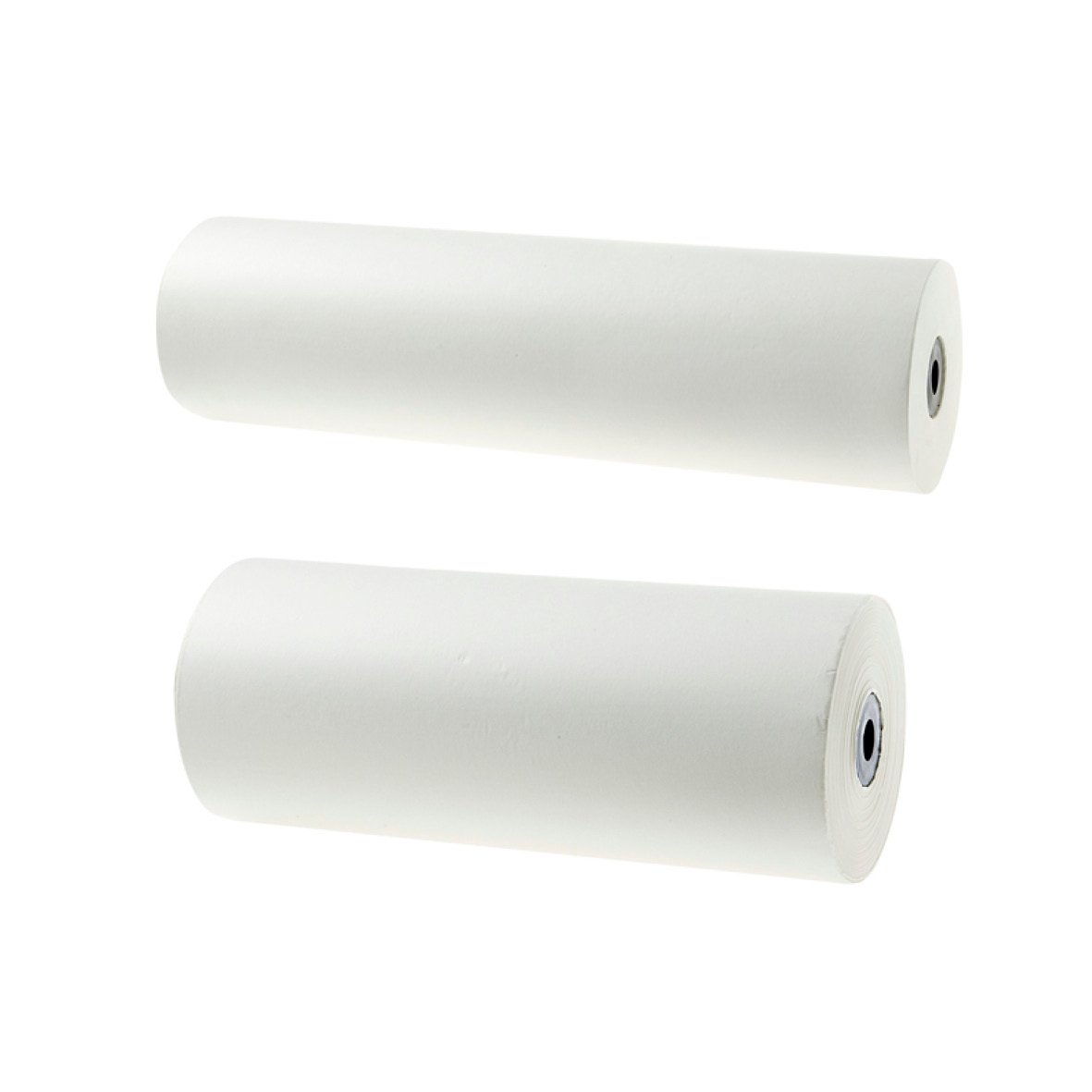Två vita smörpapperrullar 40cm breda, 6kg