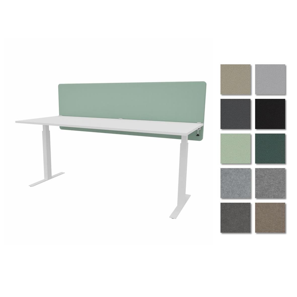 Bordsskärm ScreenIT A30 B2000xH650xD40mm med avtagbar skärm och olika färgalternativ