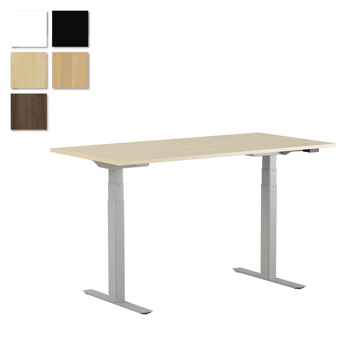 Höj- och sänkbart skrivbord Lotus 2-motor, 1800x800mm, i ljus träfinish