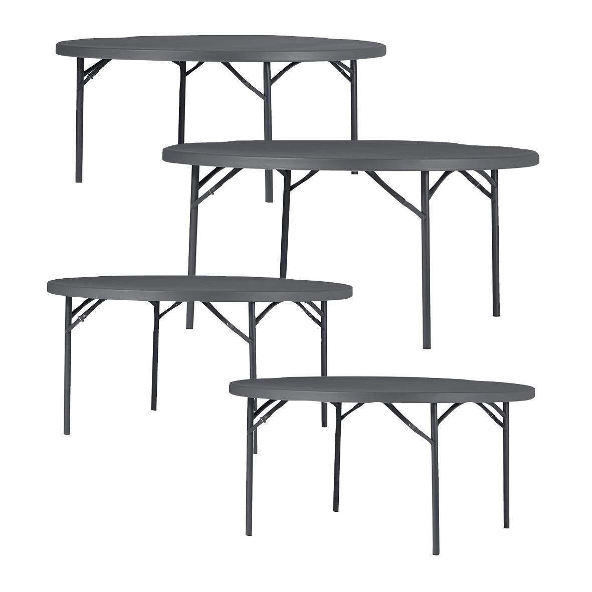 Fällbart bord Planet i mörkgrå färg med hopfällbara ben