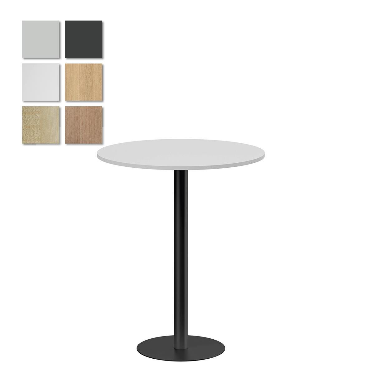 Pelarbord Lanab Mörk Ask/Svart Ø900 H1100mm med olika färgalternativ