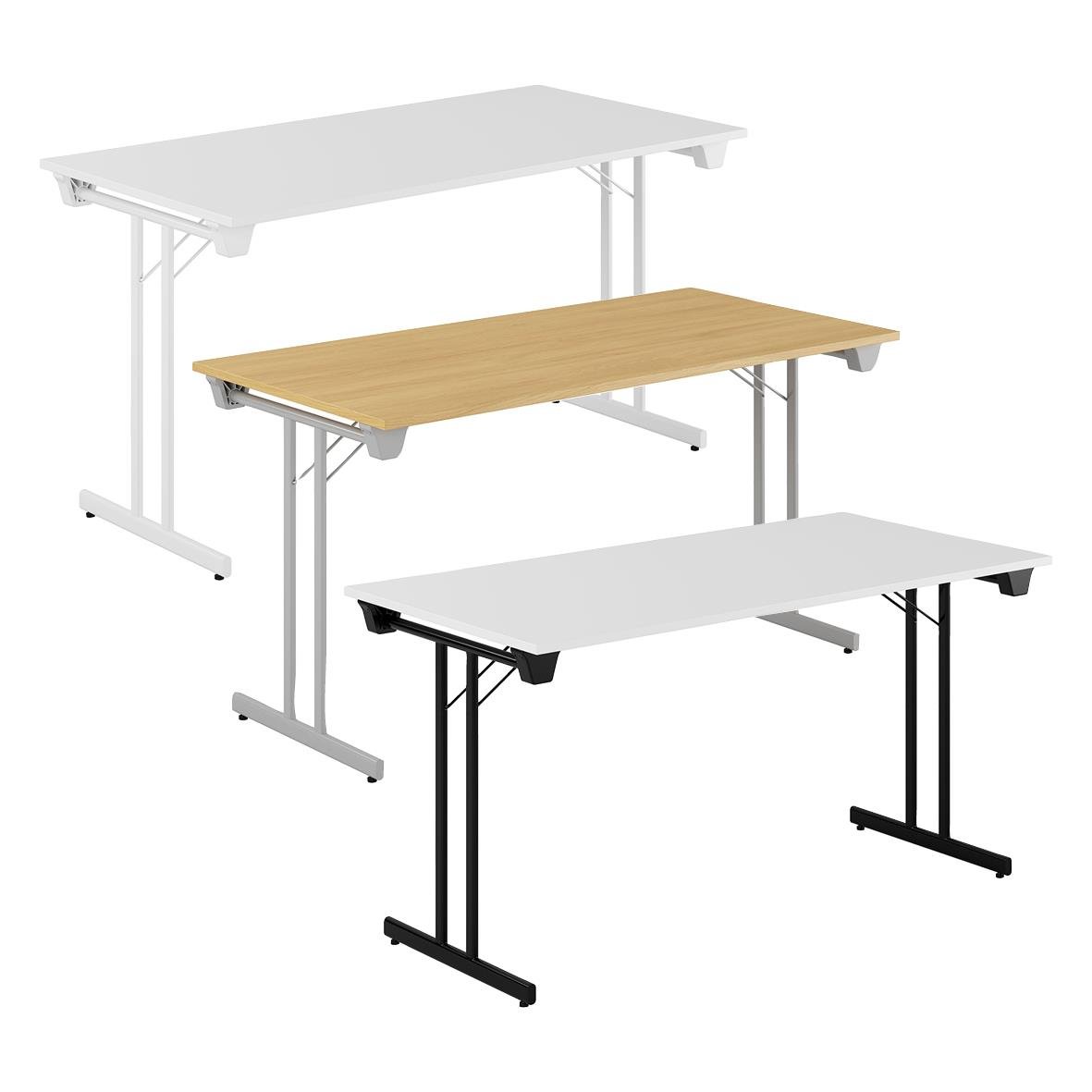 Fällbart bord i tre färger, 1400x700 mm, för middag eller arbete