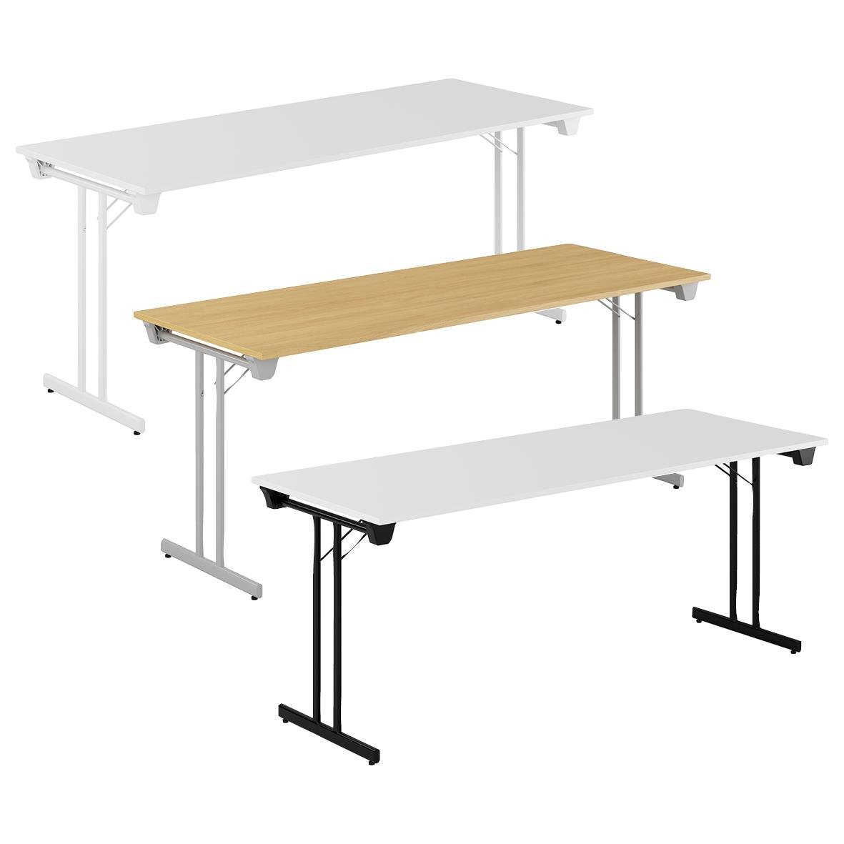 Fällbart bord i tre färger, 1800x700 mm, för middagsbruk, lätt att fälla ihop