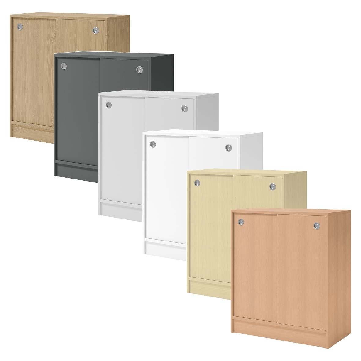Förvaringsskåp med skjutdörrar i olika färger och storlek 805x925x415