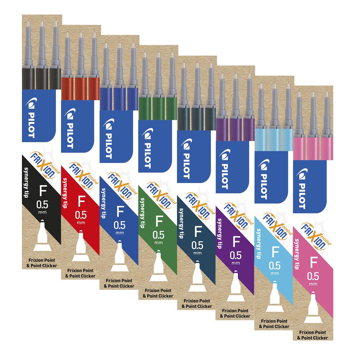Trepack Pilot Frixion Point Clicker 0,5 mm kulpennor i olika färger