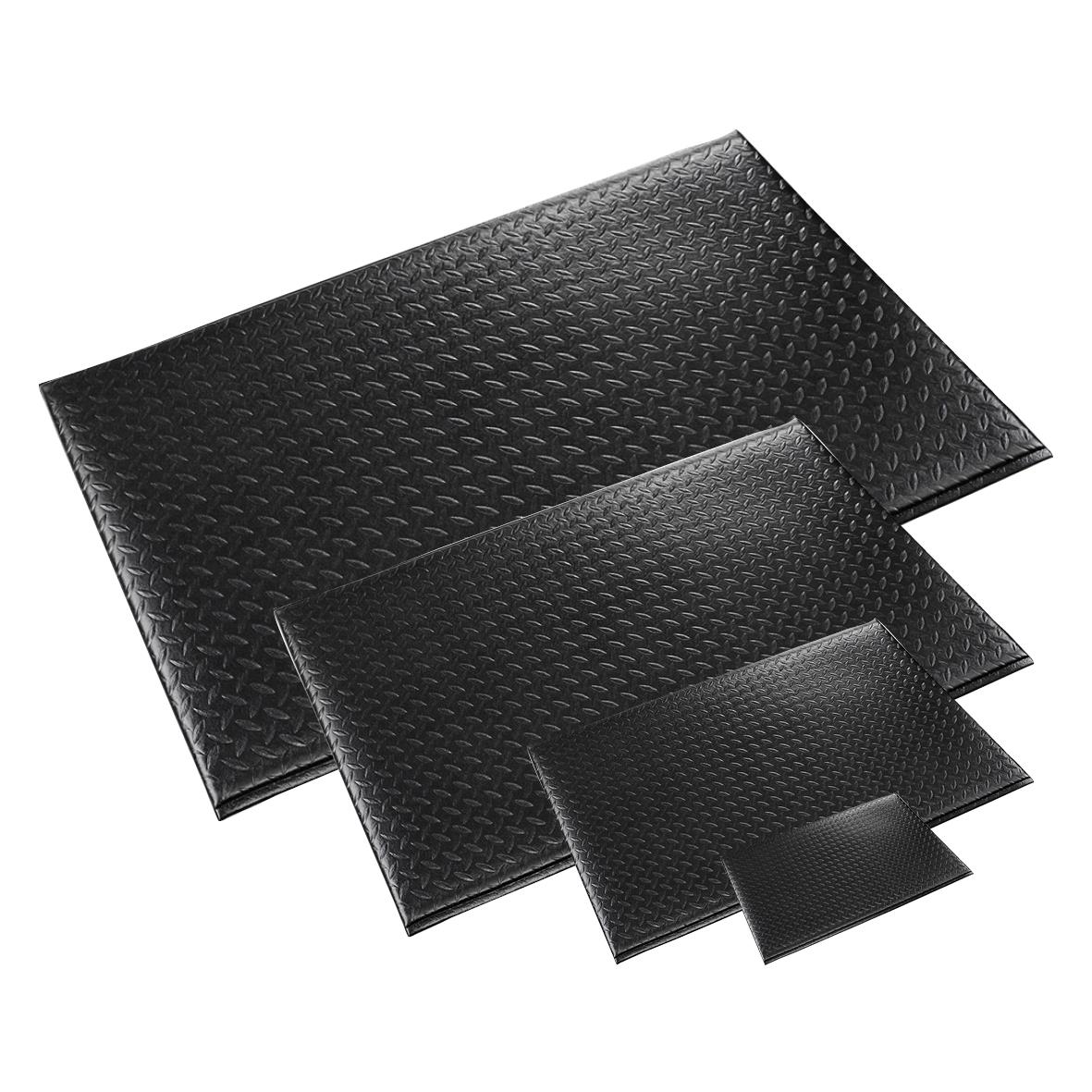 Svarta arbetsplatsmattor i olika storlekar med diamantmönster