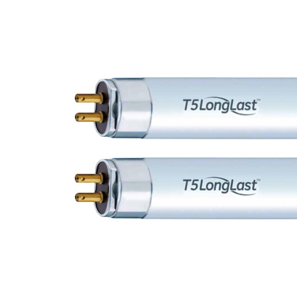 Två lysrör G5 T5 14W 549mm med guldpläterade ändar