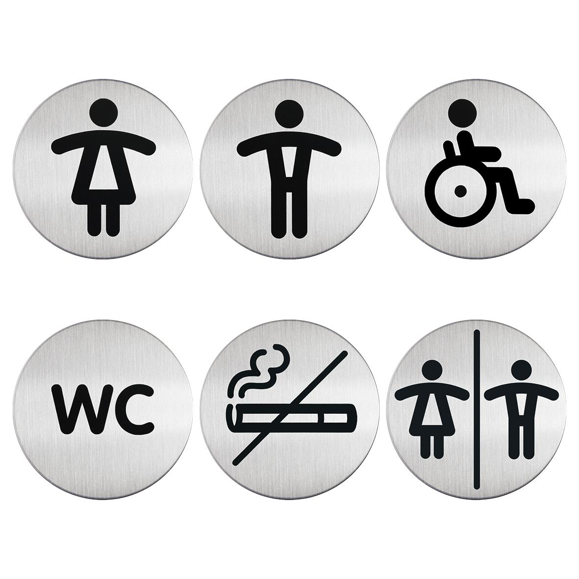 Symbolskylt Durable Picto WC dam rund 75600007