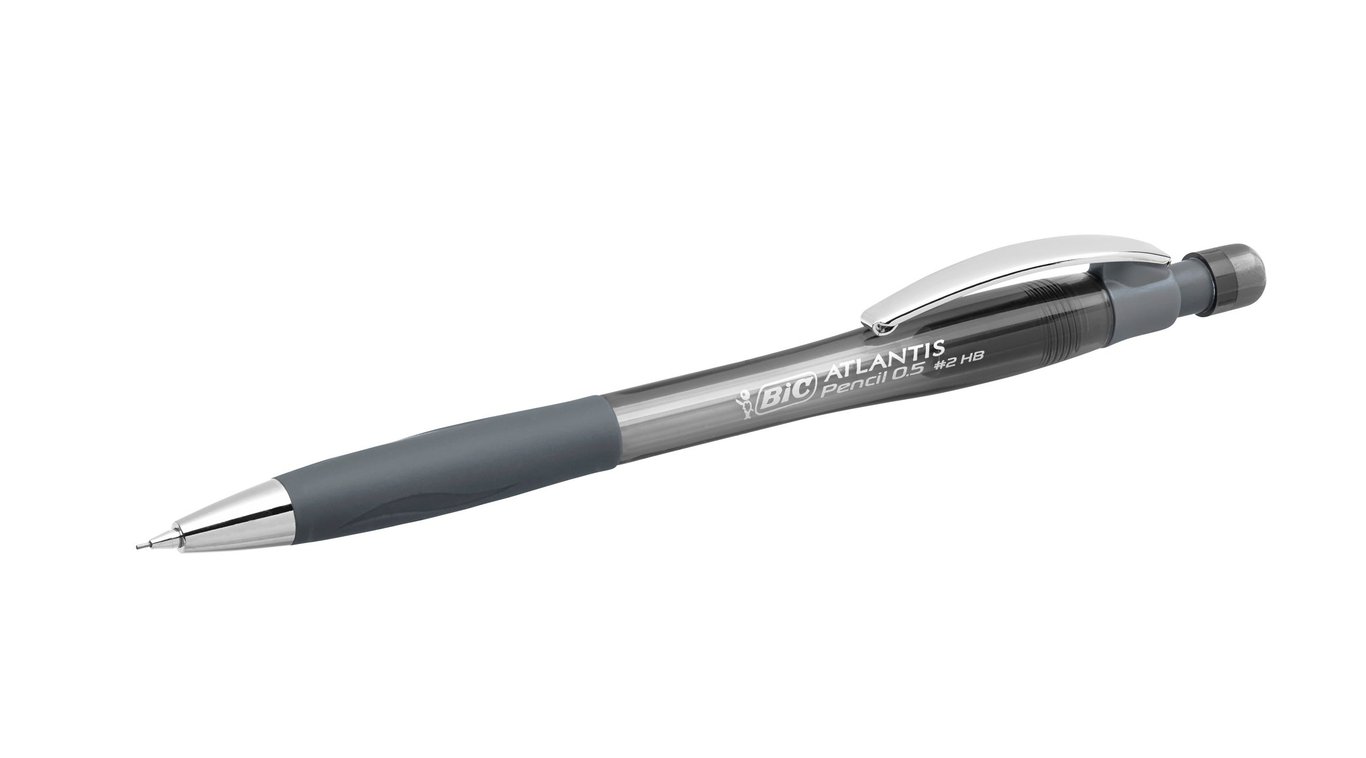 Stiftpenna Bic Velocity i svart och grå med tryckknapp och clip