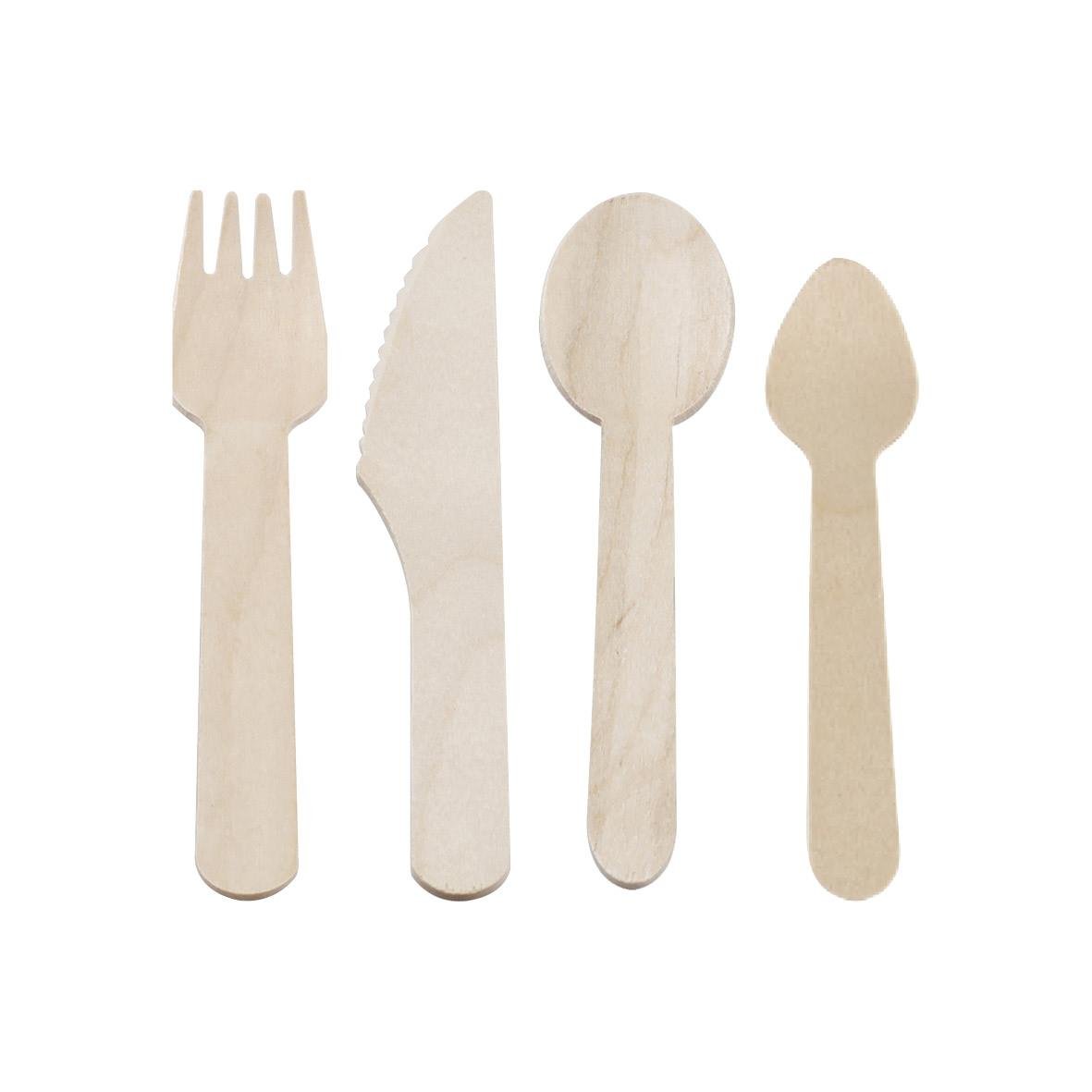 Engångsbestick Kaffesked Vaxat Trä 95mm 79050516