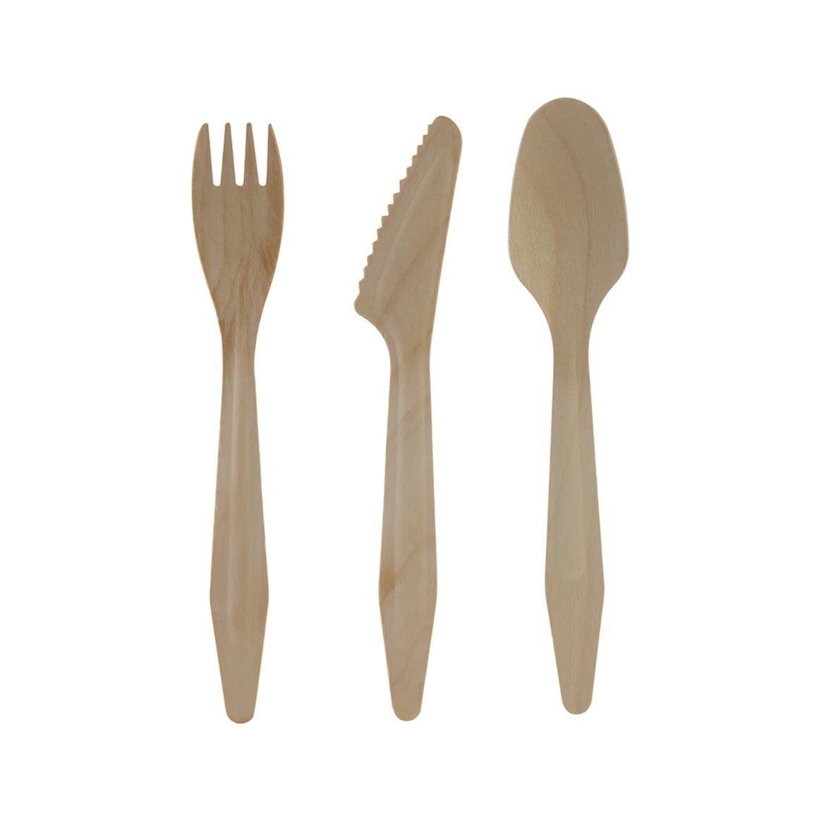 Engångsbestick Sked vaxat trä 185mm 79050522