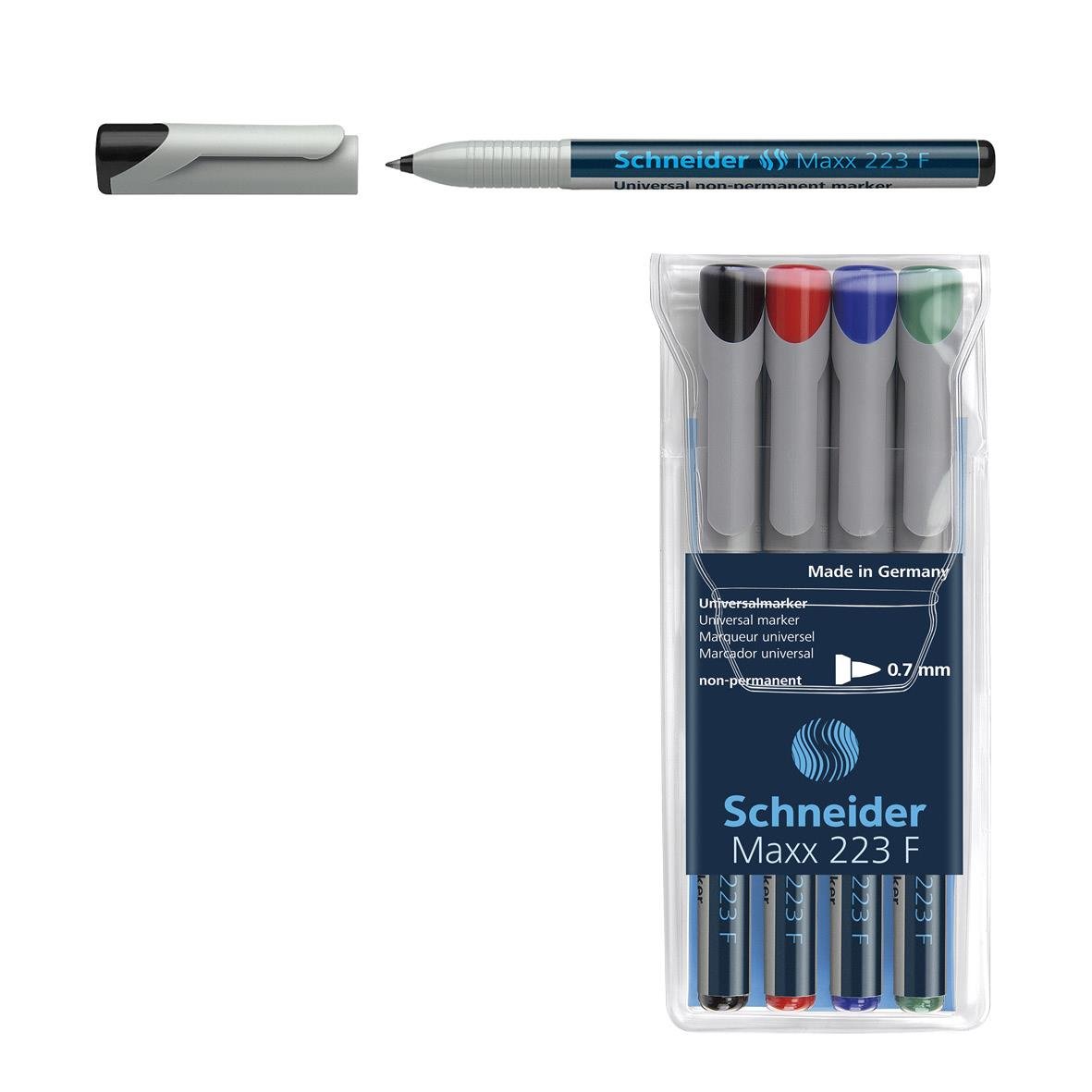 Universalpenna Schneider 223 Ej Permanent Svart 0,7mm 13110063