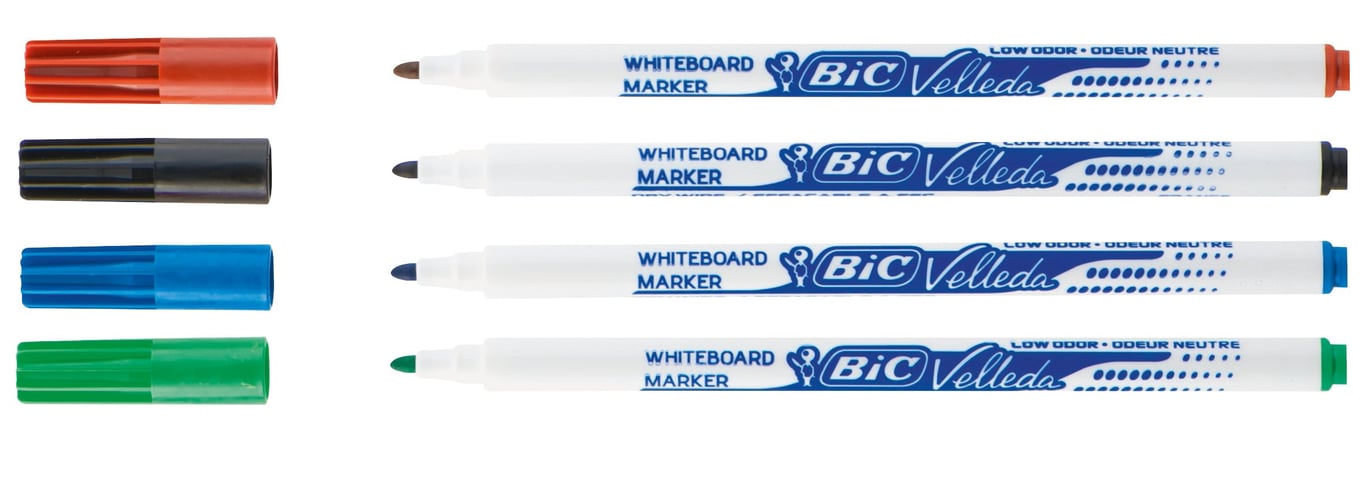 Whiteboardpenna Bic Velleda Fine 4 färger 1,6mm 13130001